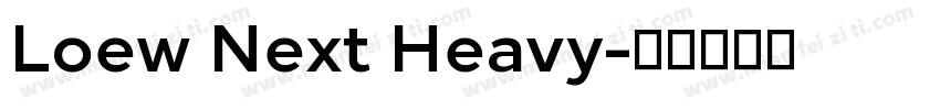 Loew Next Heavy字体转换